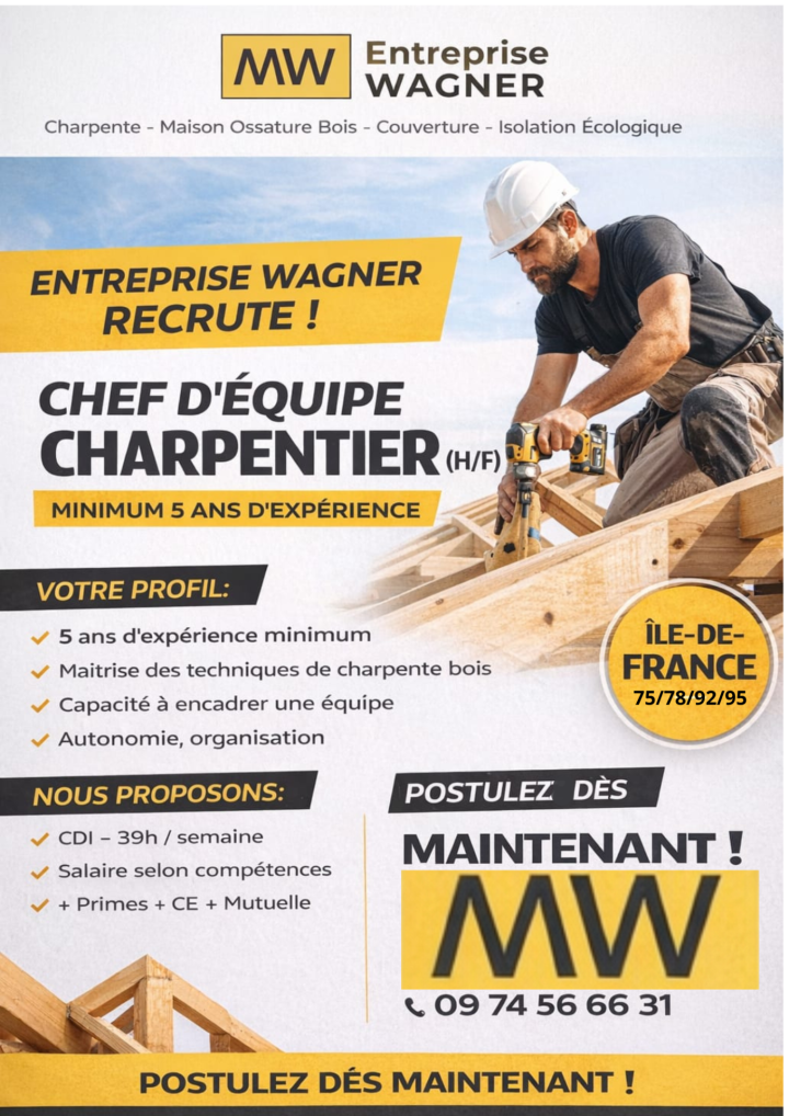 Chef(fe) d’équipe charpentier(e)